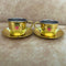 Brass Tea Cup Saucer Set with khalai, Brass Tea Cup Set with Khalai Inside The Cup (Pack of 2 Pcs)