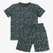 Boys Crew Neck T-shirt and Shorts All Over Printed Sleepwear Set