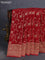Banarasi crepe saree maroon with allover thread & zari weaves and woven border