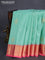 Bangalori silk saree pastel green and pink with zari woven buttas and zari woven border