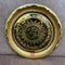 Brass Puja Plate, Pooja ki thali Nakshee Om Design embosed Pooja Plate (Dia 7 Inches)