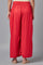 Red Ankle-length Pants