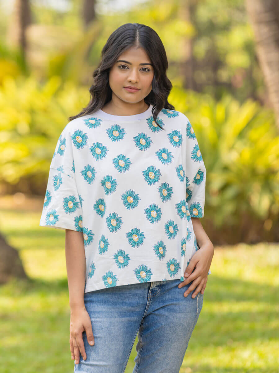 Chakra Hand Block Printed T-shirt