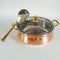 Copper Steel Serving Handi with Glass Lid