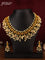 Antique guttapusalu necklace with kemp & cz stones and pearl hangings