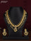 Antique guttapusalu necklace with emerald & cz stones and pearl hangings