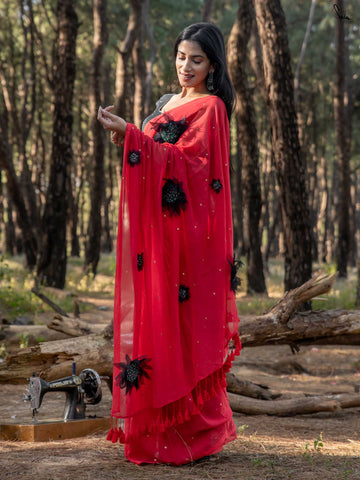 Dipped In Red Sunflower