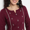 Center Panel Embroidered Kurta