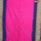 Bandhani saree pink and dark blue with allover bandhani prints and banarasi style border