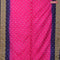 Bandhani saree pink and blue with allover bandhani prints and banarasi style border