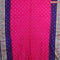 Bandhani saree pink and blue with allover bandhani prints and banarasi style border