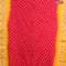 Bandhani saree red and mango yellow with allover bandhani prints and banarasi style border