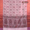 Banarasi semi tussar saree dual shade of pink and wine shade with allover ikat weaves and copper zari woven border