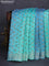 Chiniya silk saree pastel blue and teal green with allover zari buttas & bandhini prints and zari woven border