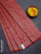 Banarasi semi silk saree red with allover thread & zari weaves and woven border
