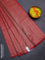 Banarasi semi silk saree red with allover thread & zari weaves and woven border