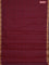Coimbatore cotton saree dual shade of maroon with allover self emboss and thread woven border