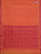 Coimbatore cotton saree dual shade of orange and pink with allover self emboss and thread woven border