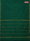 Arani semi silk saree green with plain body and small zari woven border