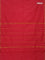 Arani semi silk saree red shade with plain body and small zari woven border
