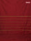 Arani semi silk saree maroon with plain body and zari woven border