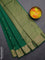 Arani semi silk saree green with zari woven buttas and zari woven border