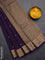 Arani semi silk saree deep violet with zari woven buttas and zari woven border