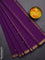 Arani semi silk saree purple with rudhraksha & paisley zari woven buttas and zari woven border