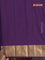 Arani semi silk saree violet with zari woven thilak buttas and zari woven border