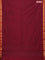 Arani semi silk saree wine shade and dark mustard with plain body and zari woven simple border