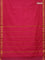 Arani semi silk saree candy pink and dual shade of yellow with plain body and zari woven simple border