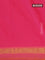 Arani semi silk saree candy pink and dual shade of yellow with plain body and zari woven simple border