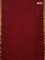 Arani semi silk saree maroon with plain body and zari woven border