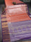 Bangalori tissue silk saree red and violet with allover zari woven brocade weaves and long zari woven border