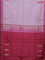 Banana pith saree pastel lavender and dark pink with thread woven buttas and contrast border