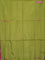 Banana pith saree light green and pink with thread woven buttas in borderless style
