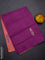 Banana pith saree purple and peach orange with thread woven buttas in borderless style