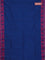 Chettinad cotton saree cs blue and magenta pink with thread woven buttas and thread & zari woven border