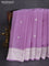 Banarasi chiffon silk saree pastel lavender with silver zari woven buttas and silver zari woven border