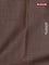 Chappa saree coffee brown and grey with allover small zari checked pattern and printed border