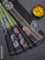 Chappa saree light green and black with allover small zari checked pattern & floral digital prints and ganga jamuna border