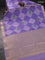 Bangalori semi silk saree pastel lavender with allover ikat weaves and zari woven border