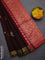 Kora silk cotton saree deep maroon and pink with zari woven buttas and zari woven border