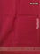Kora silk cotton saree deep maroon and pink with zari woven buttas and zari woven border