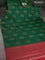 Banarasi tussar silk saree green and maroon with thread & zari woven floral buttas and woven border