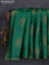 Banarasi tussar silk saree green and maroon with thread & zari woven floral buttas and woven border