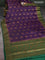 Banarasi tussar silk saree purple and green with thread & zari woven buttas and woven border