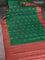 Banarasi tussar silk saree green and red with thread & zari woven buttas and woven border