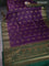 Banarasi tussar silk saree purple and green with thread & zari woven buttas and woven border