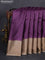 Banarasi tussar silk saree purple and beige with allover thread & zari woven buttas and woven border